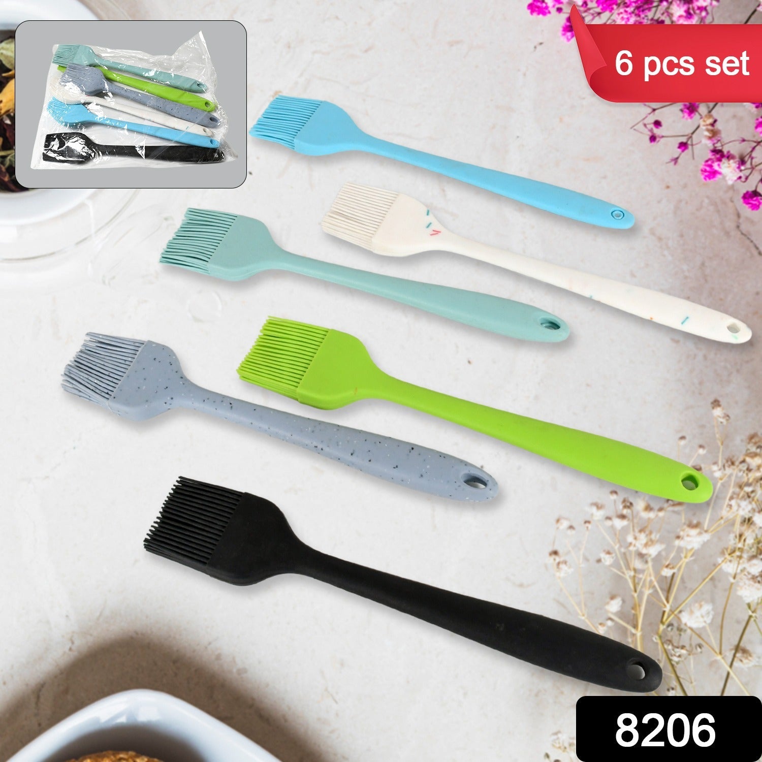 Multipurpose Silicone Spoon, Silicone Basting Spoon Non-Stick Kitchen Utensils Household Gadgets Heat-Resistant Non Stick Spoons Kitchen Cookware Items For Cooking and Baking (6 Pcs Set) Multipurpose Silicone Spoon, Silicone Basting Spoon Non-Stick Kitchen Utensils Household Gadgets Heat-Resistant Non Stick Spoons Kitchen Cookware Items For Cooking and Baking (6 Pcs Set)